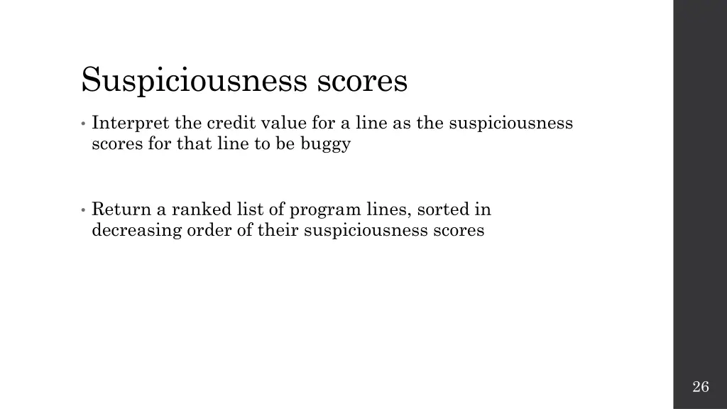 suspiciousness scores