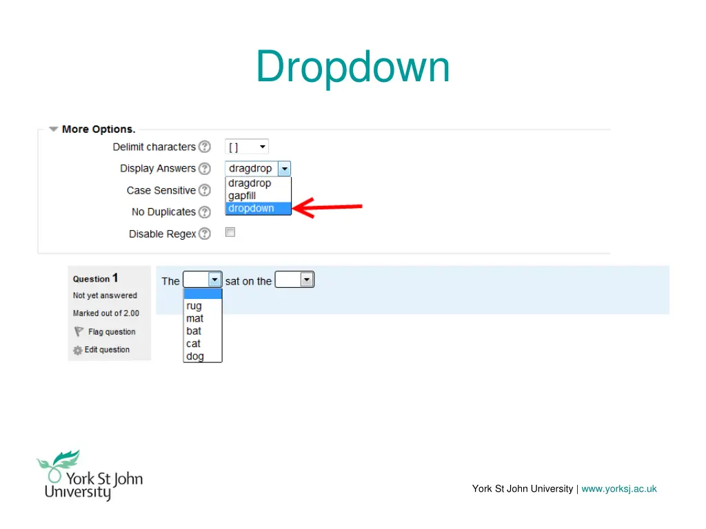 dropdown