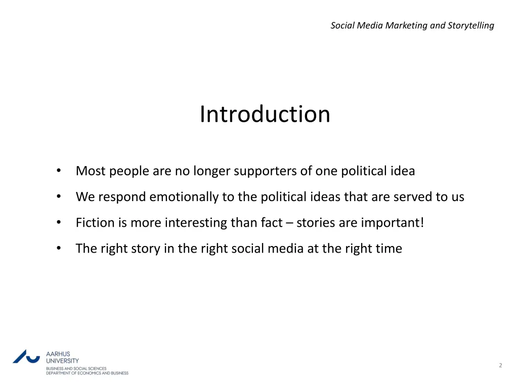 social media marketing and storytelling 1