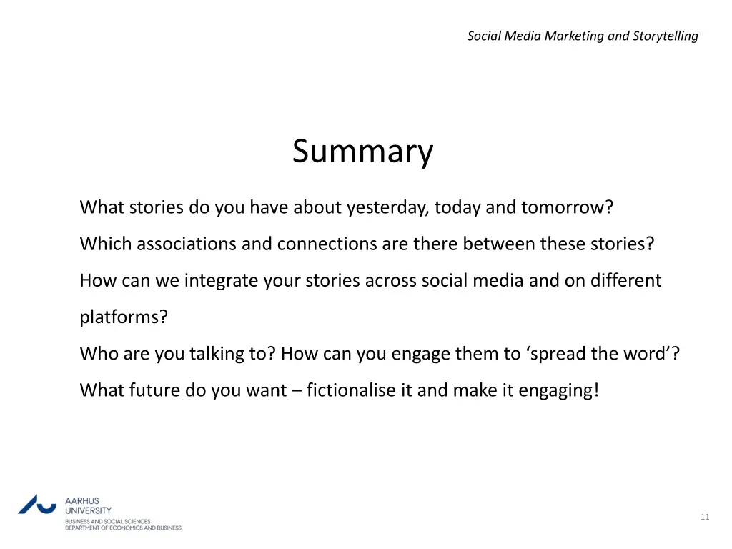 social media marketing and storytelling 10