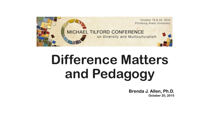 difference matters and pedagogy
