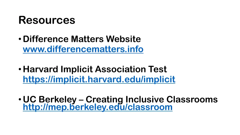 resources