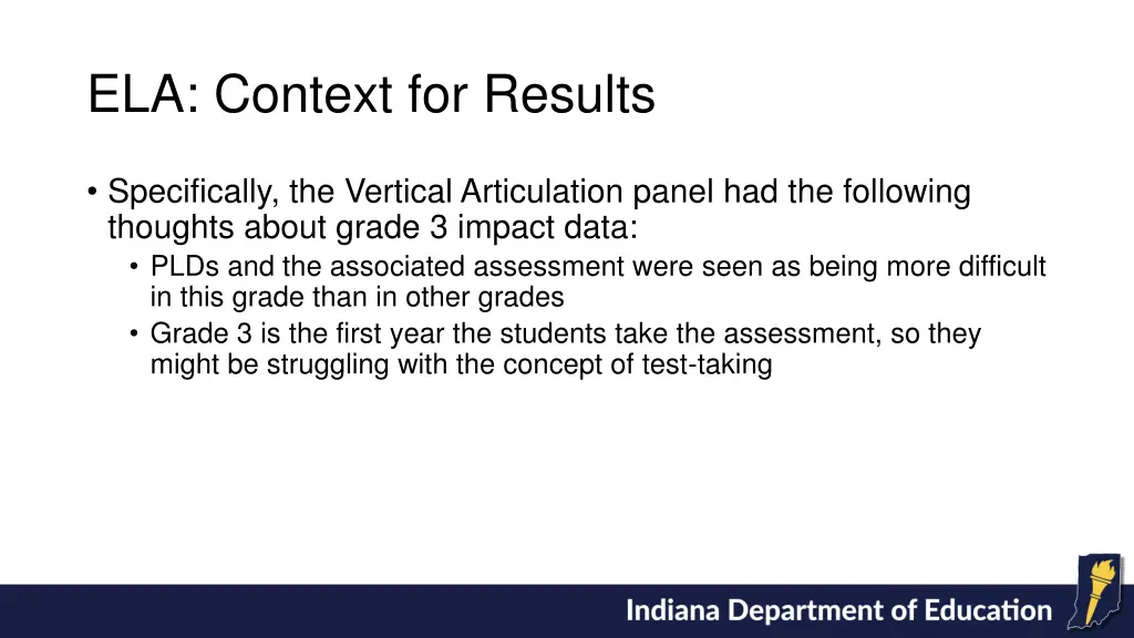 ela context for results
