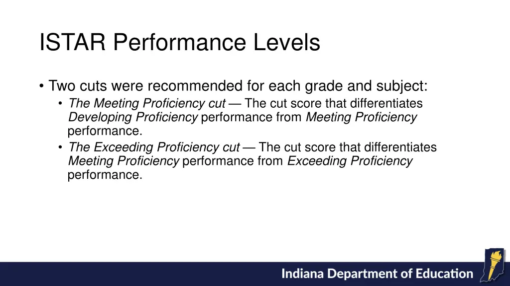 istar performance levels