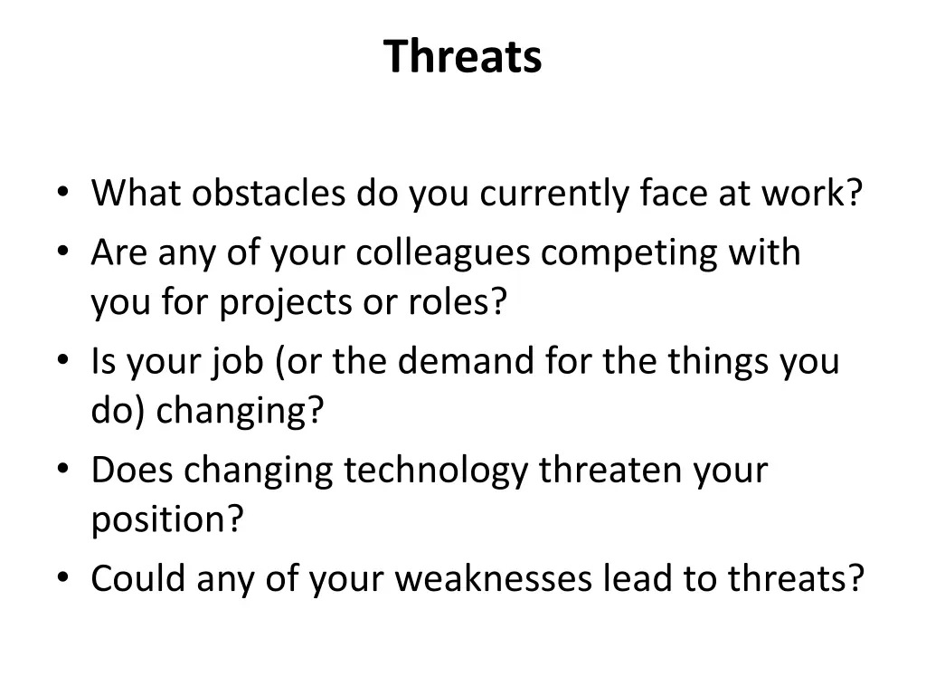 threats