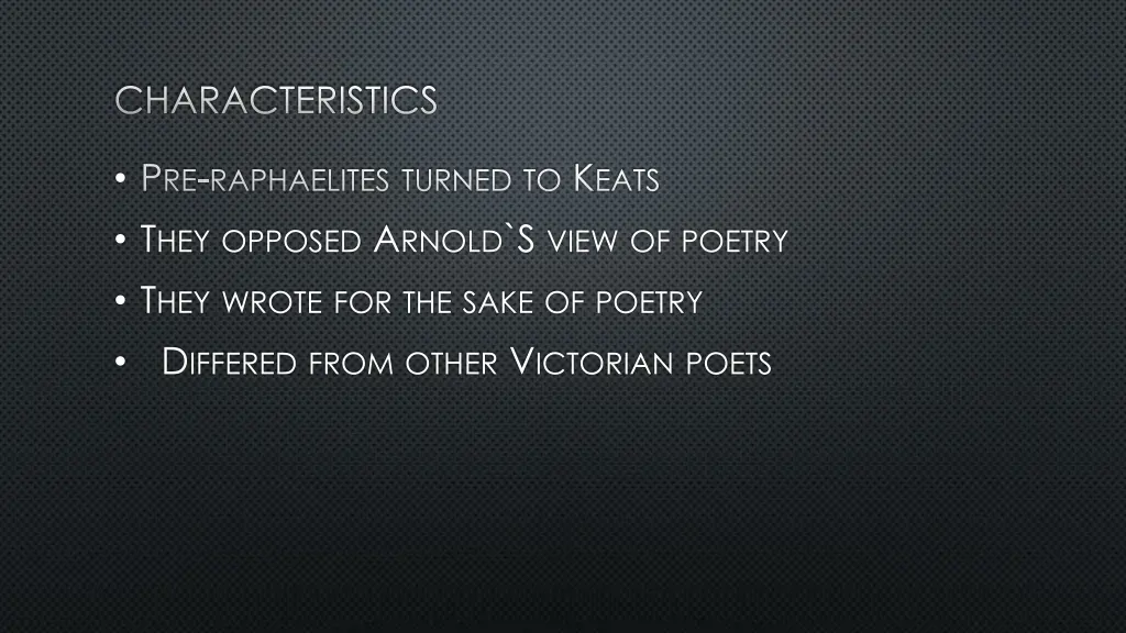 characteristics 1