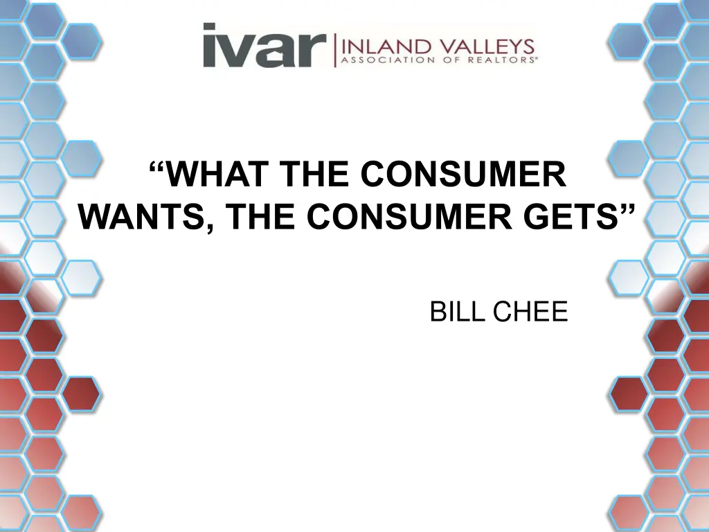 what the consumer wants the consumer gets