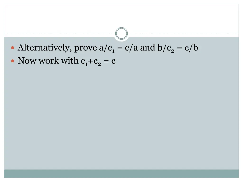 alternatively prove
