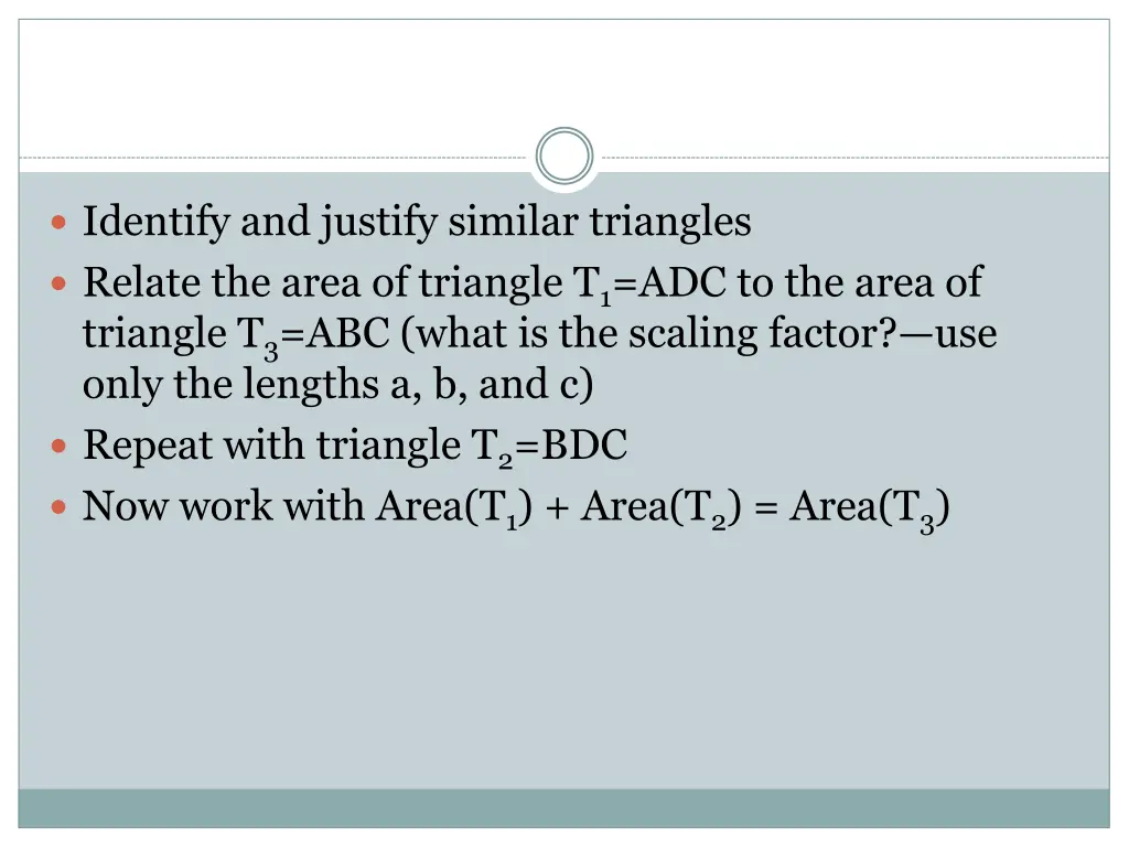 identify and justify similar triangles relate