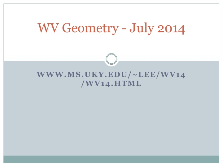 wv geometry july 2014