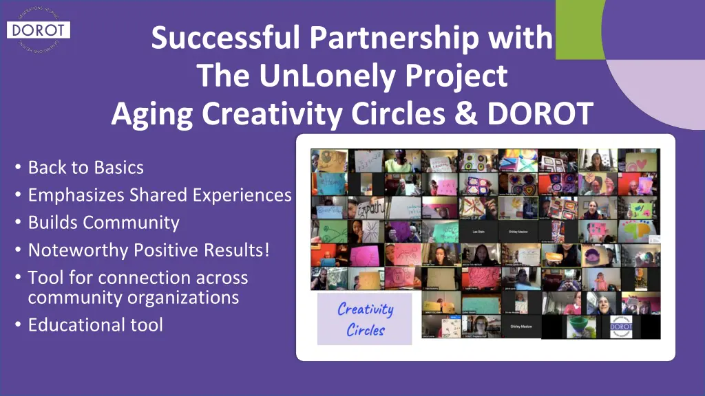 successful partnership with the unlonely project