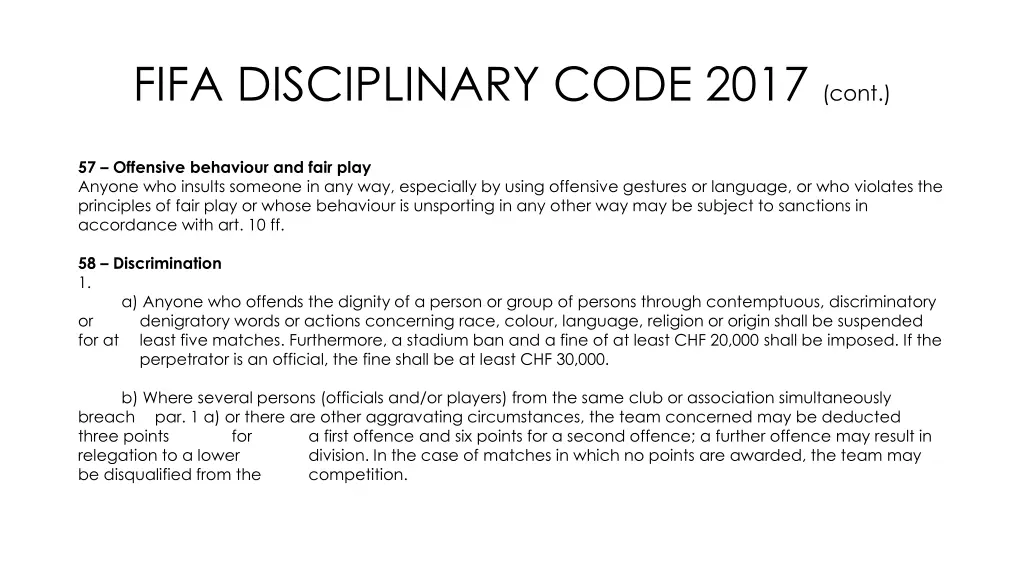 fifa disciplinary code 2017 cont 1