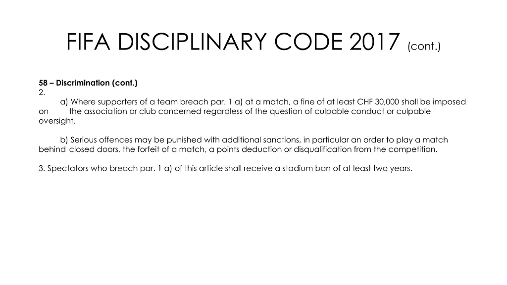 fifa disciplinary code 2017 cont 2
