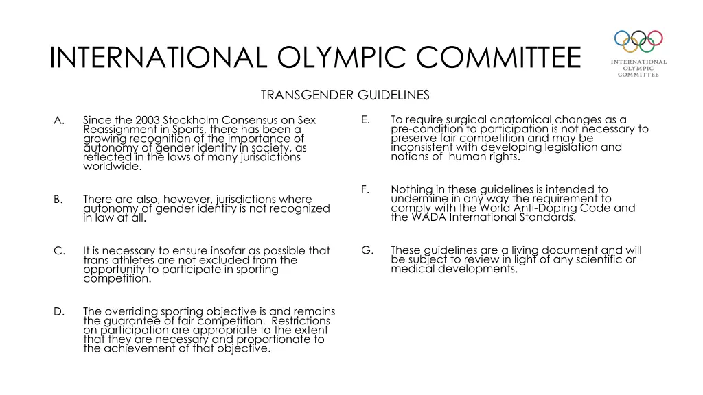 international olympic committee
