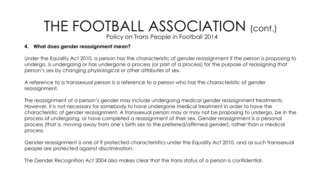 the football association cont policy on trans 3
