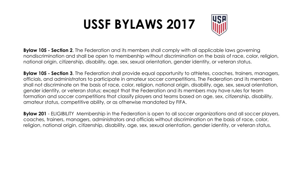 ussf bylaws 2017