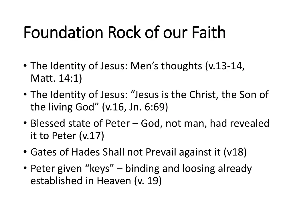 foundation rock of our faith foundation rock 1