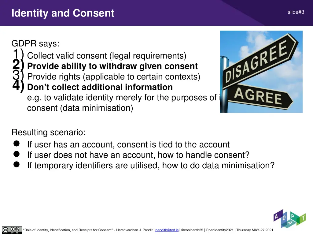 identity and consent