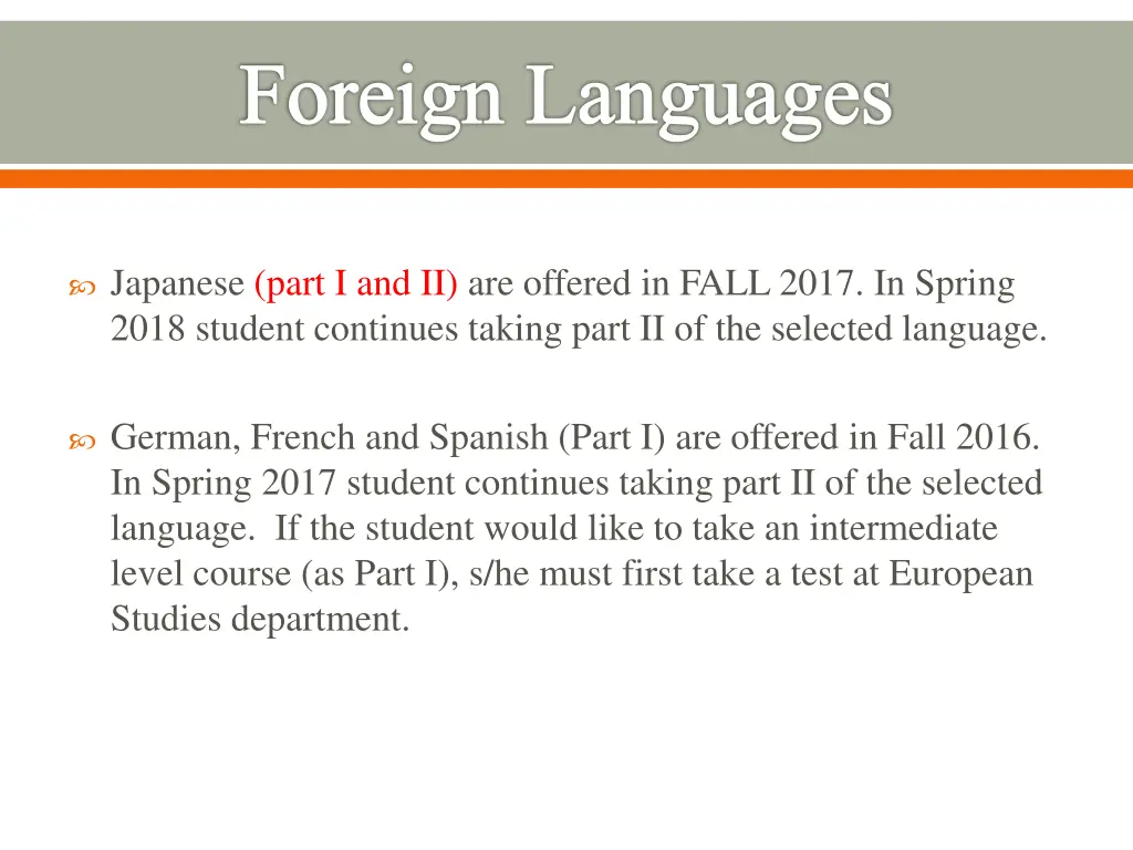 foreign languages