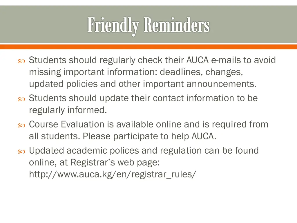 friendly reminders