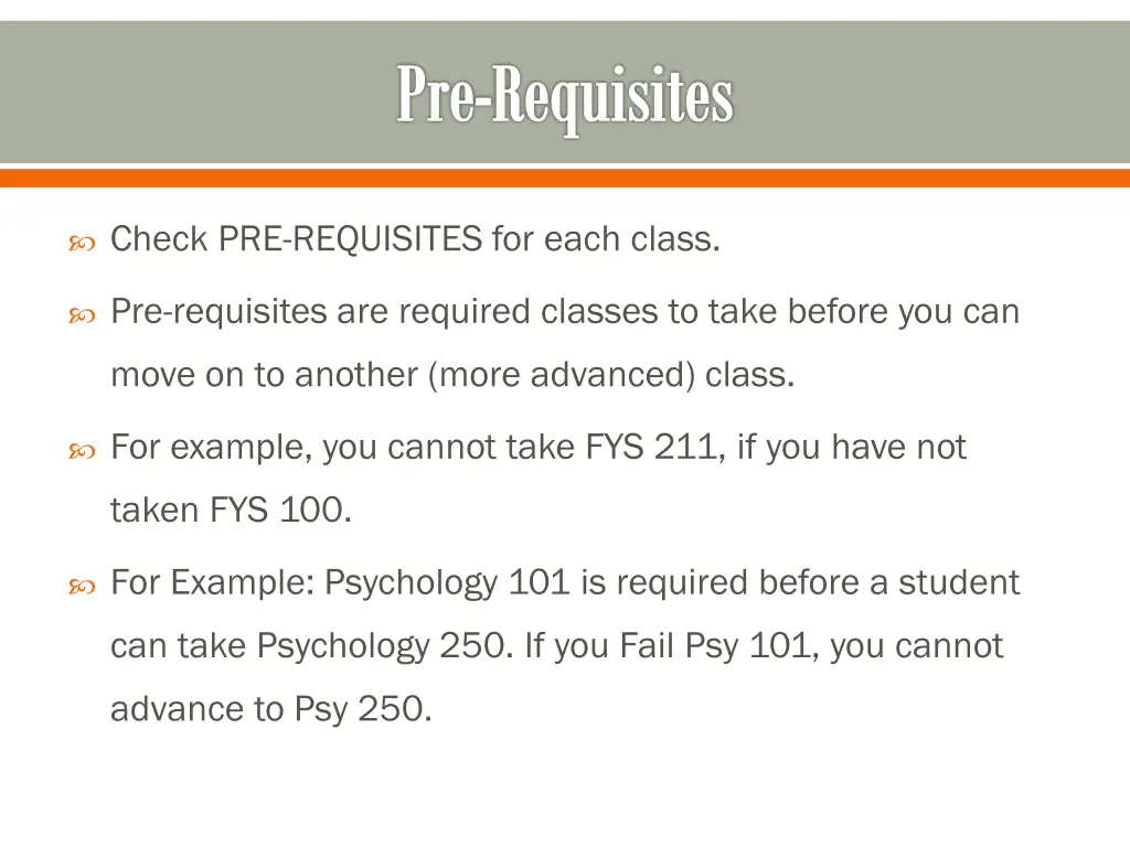 pre requisites