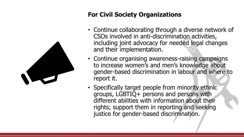 for civil society organizations