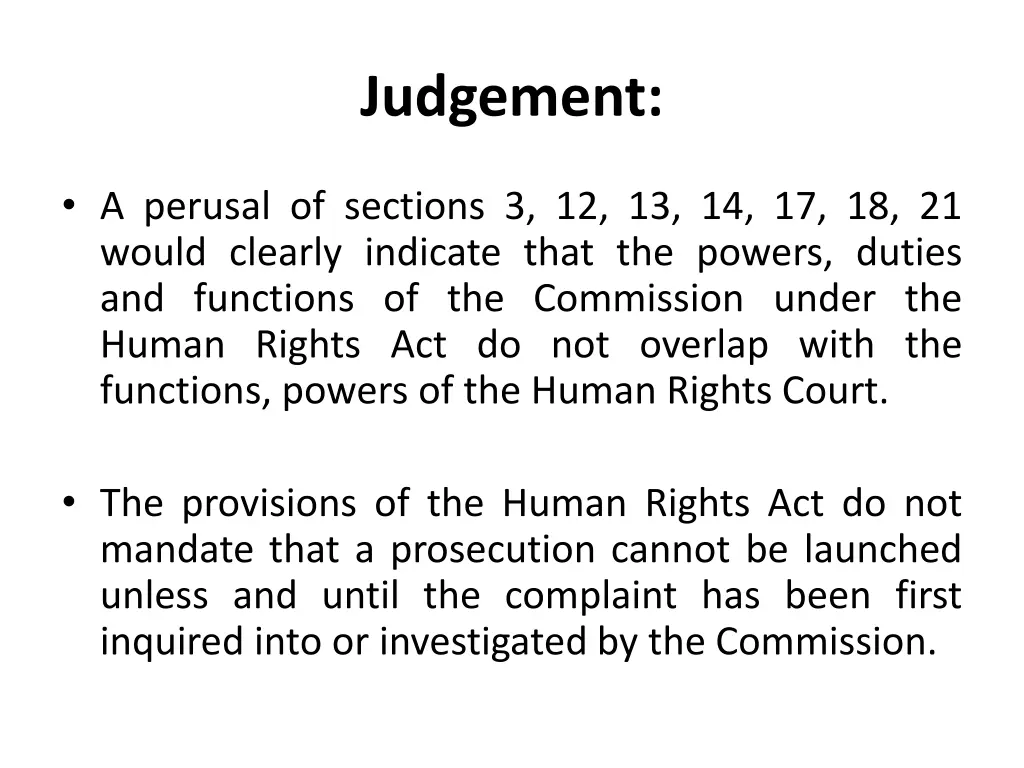 judgement