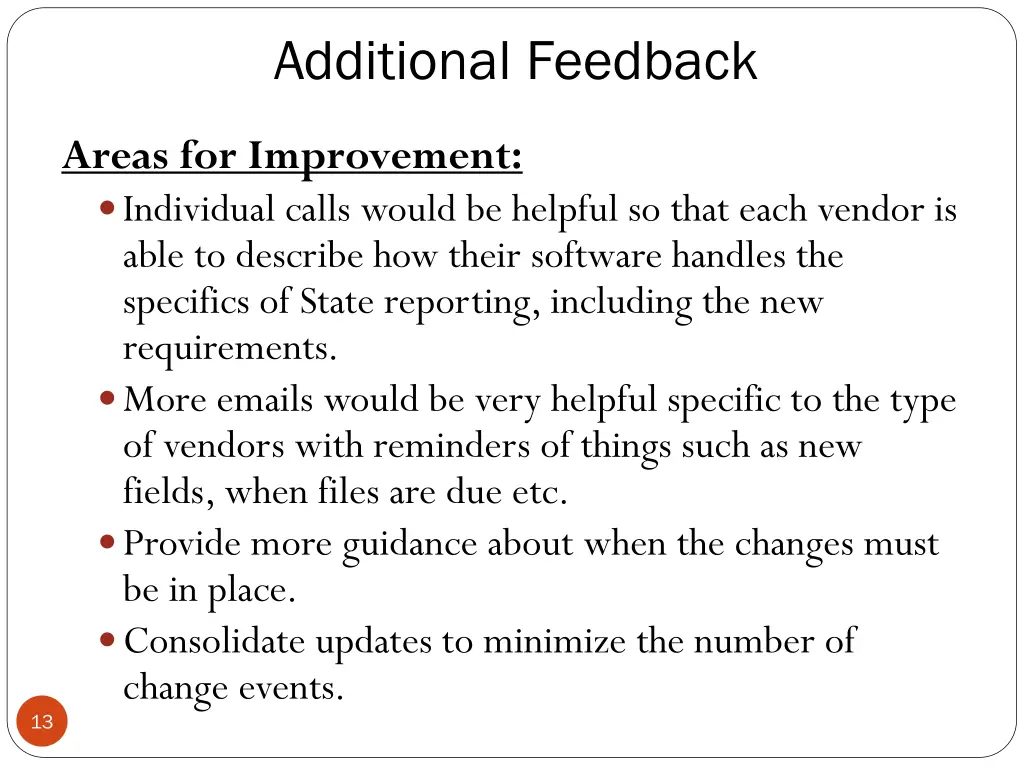additional feedback 1