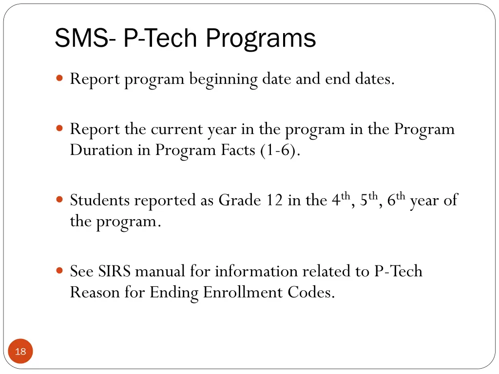 sms p tech programs