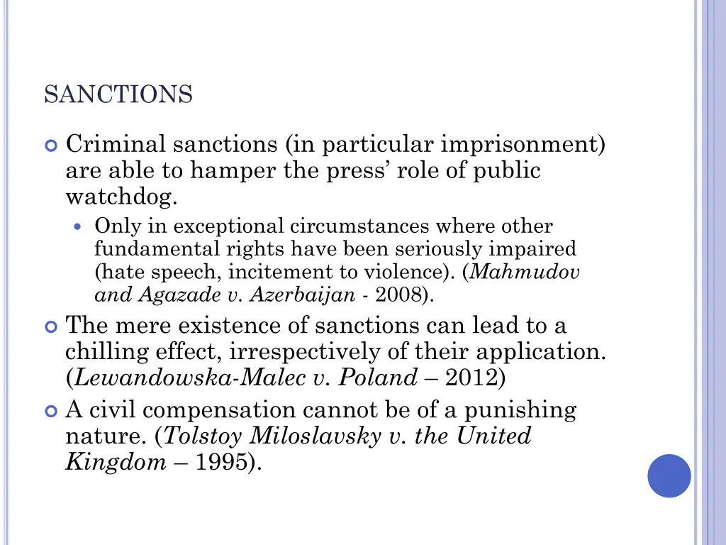 sanctions