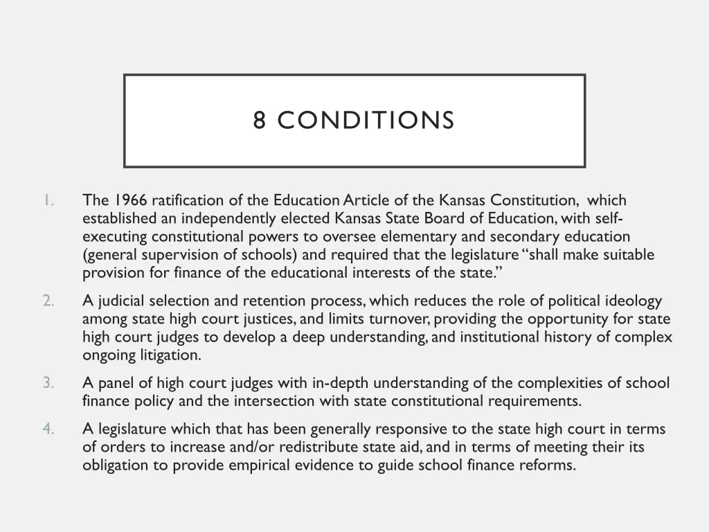 8 conditions