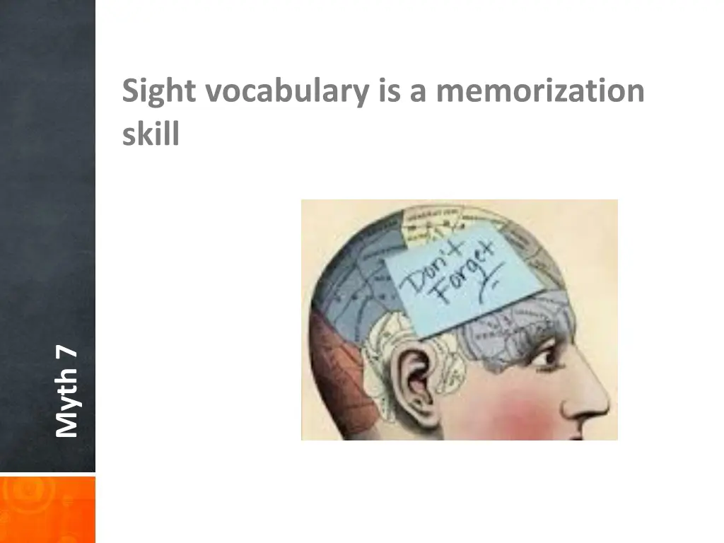 sight vocabulary is a memorization skill