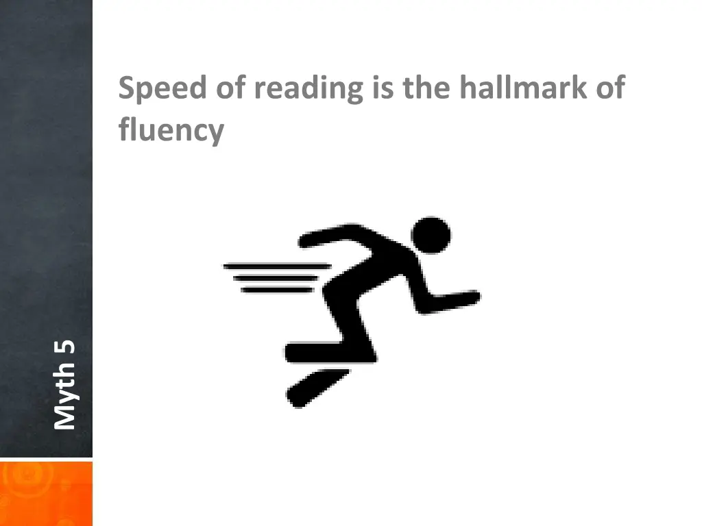 speed of reading is the hallmark of fluency