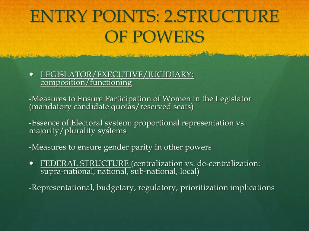 entry points 2 structure of powers
