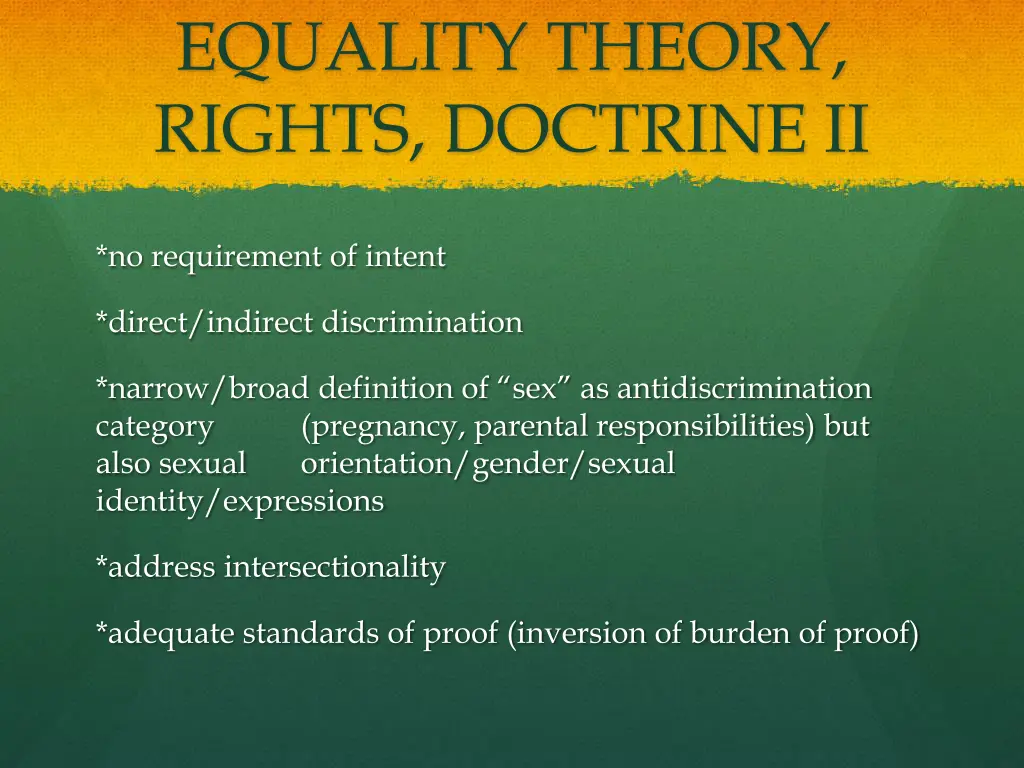 equality theory rights doctrine ii