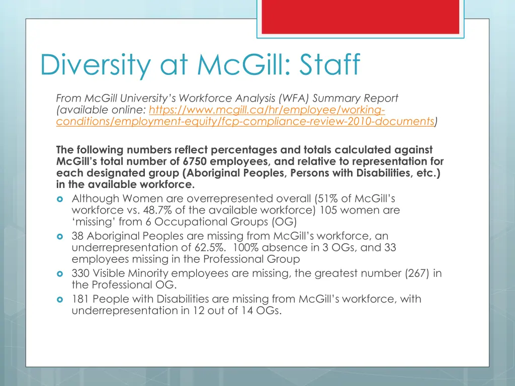 diversity at mcgill staff