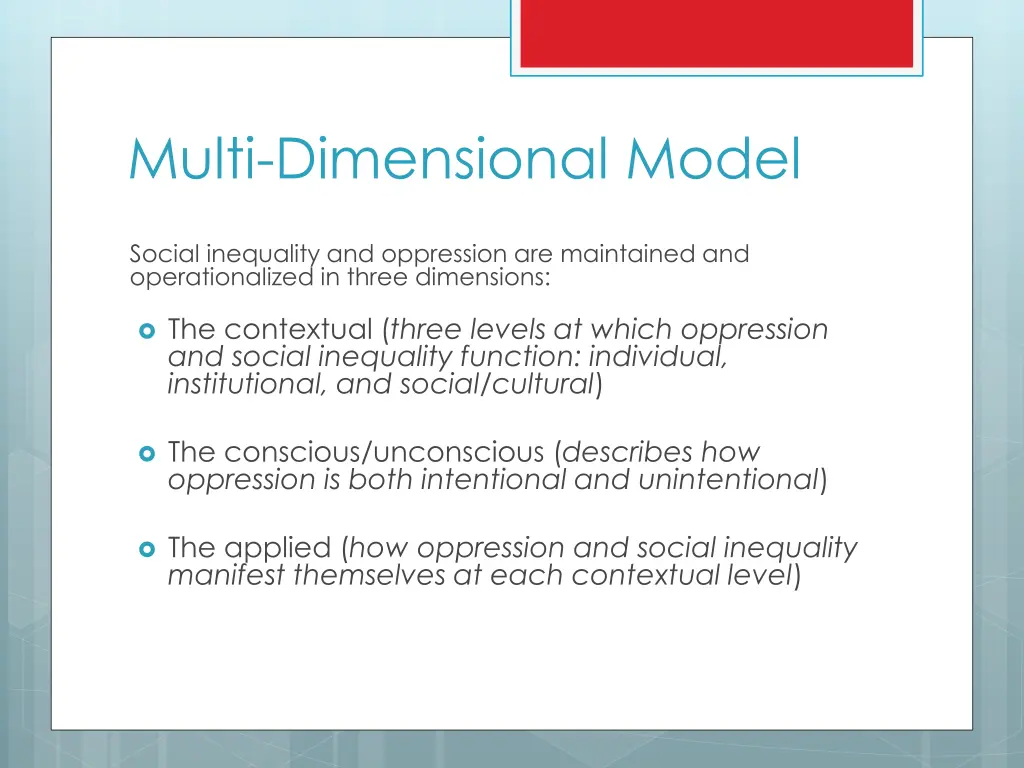multi dimensional model 1