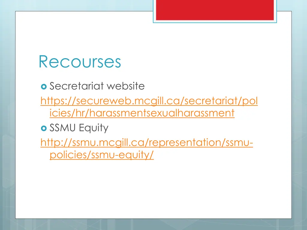 recourses
