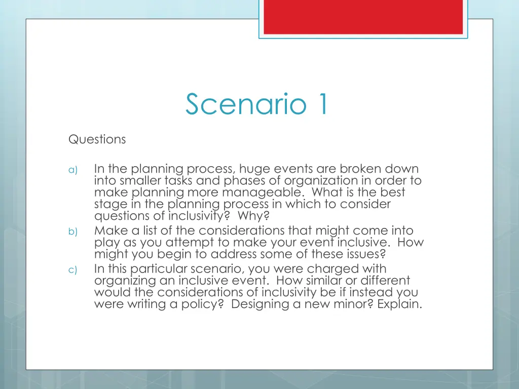 scenario 1