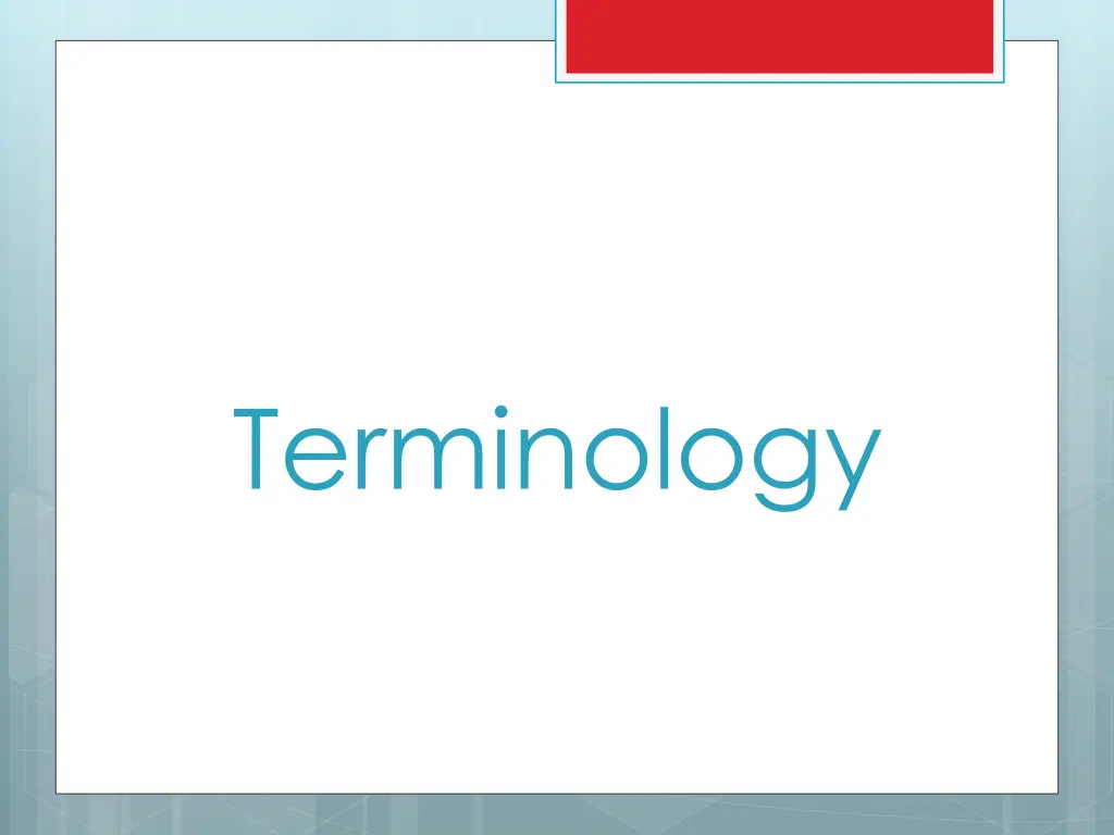 terminology