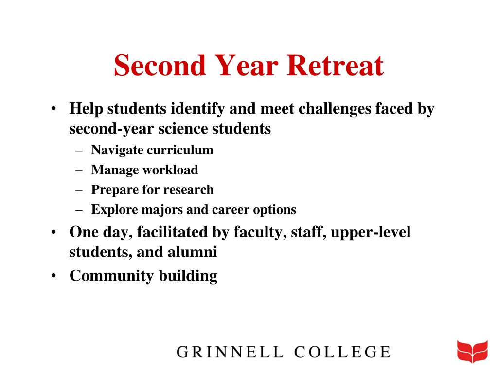 second year retreat