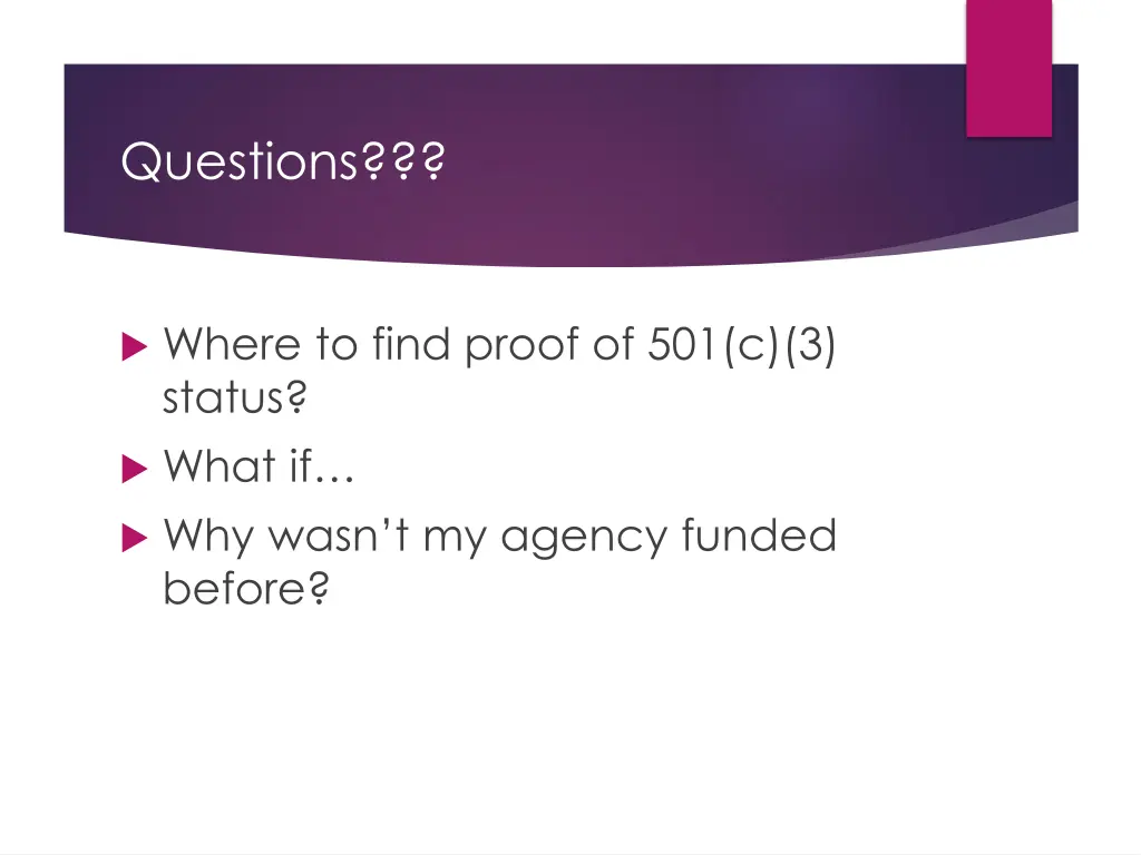 questions