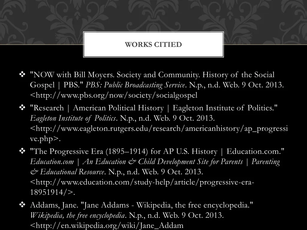 works citied