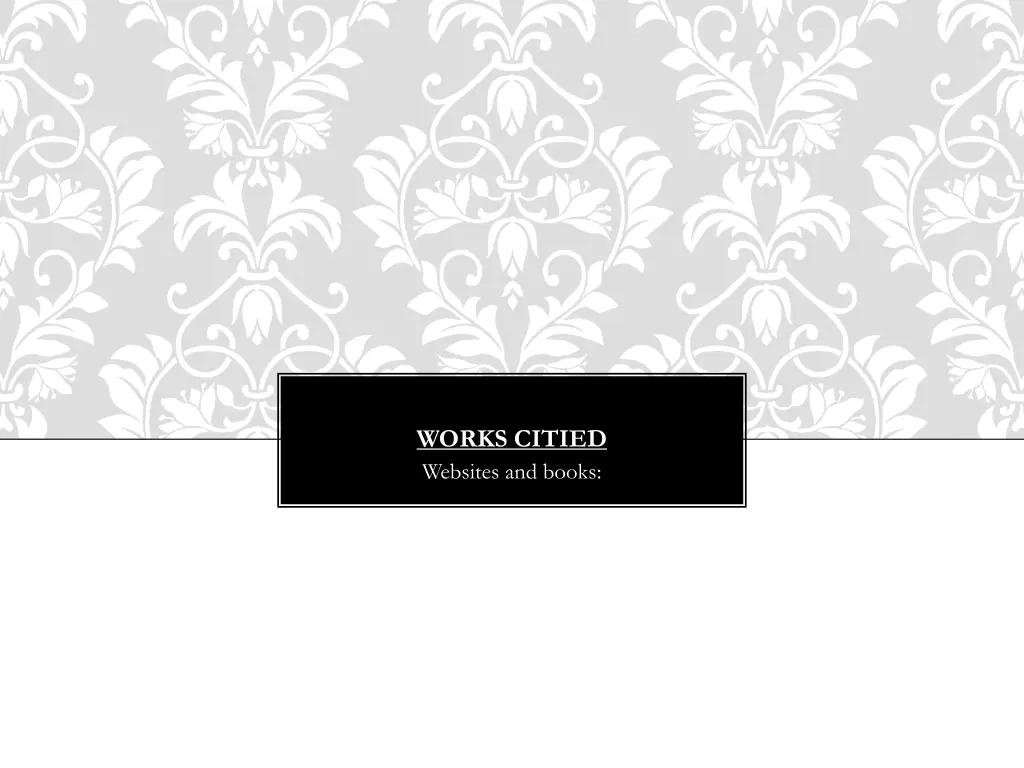works citied websites and books