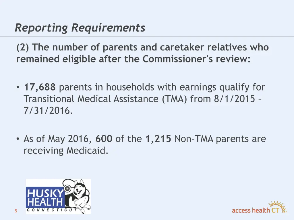 reporting requirements 1