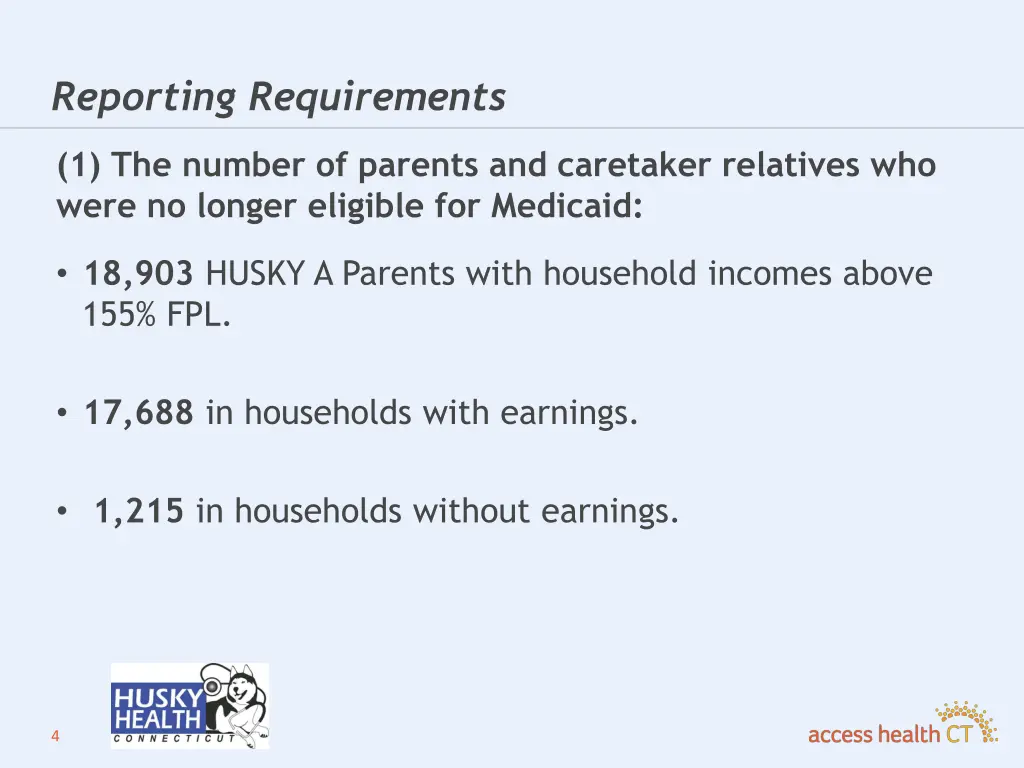 reporting requirements