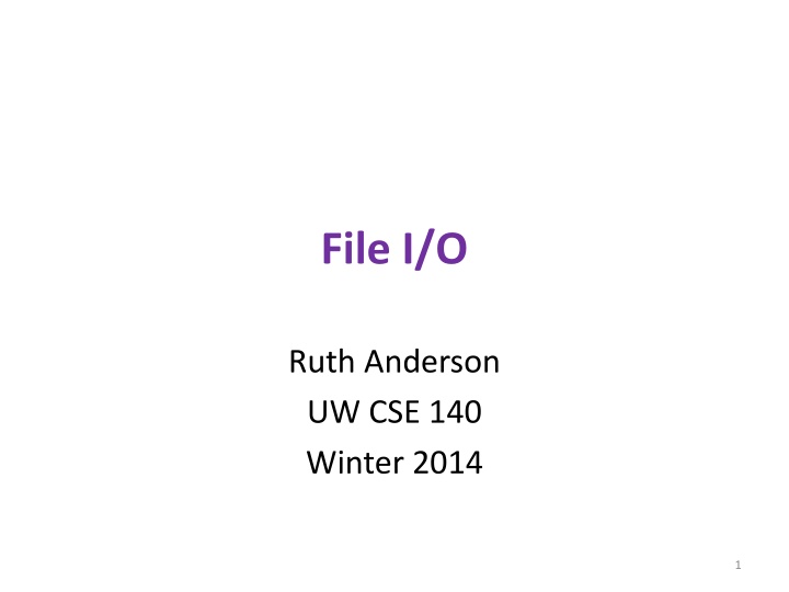file i o