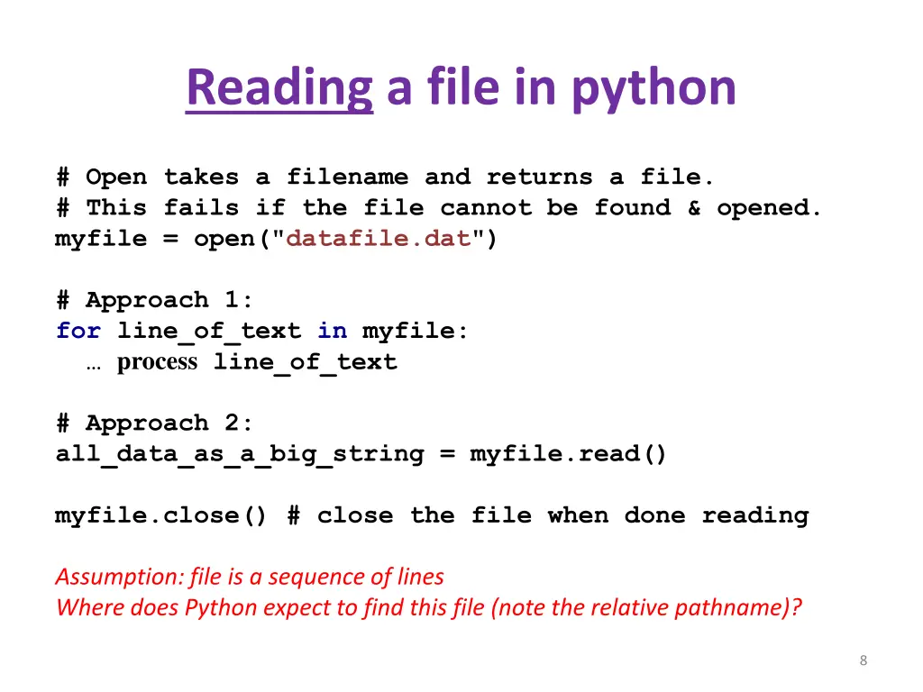 reading a file in python