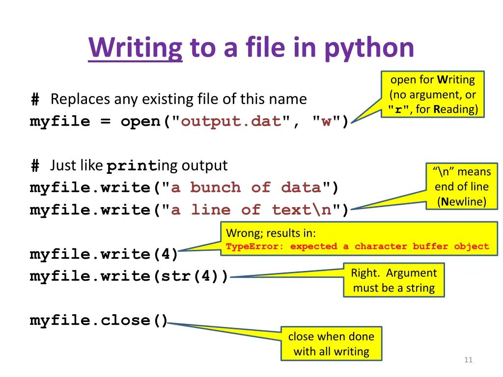writing to a file in python