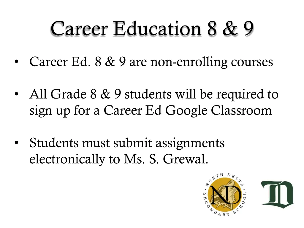 career education 8 9